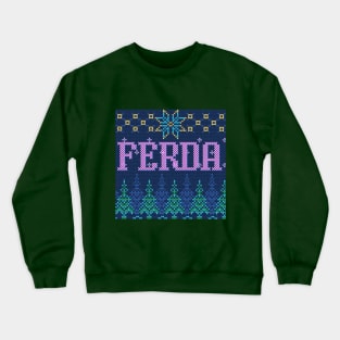 Ugly Christmas Sweater Letterkenny Ferda in blue Crewneck Sweatshirt